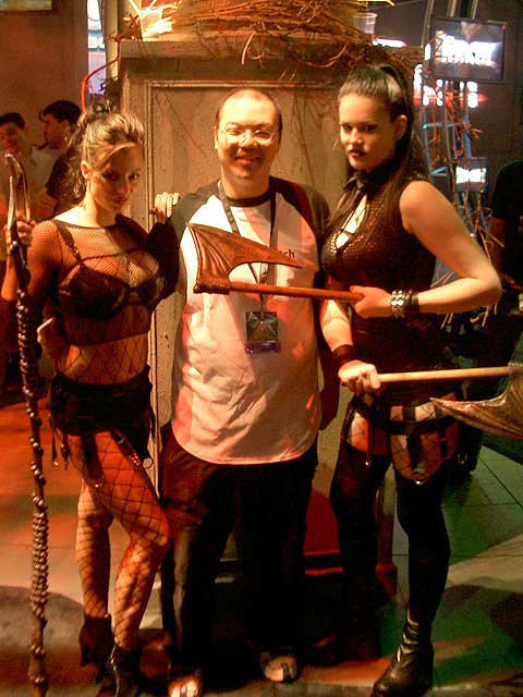 I'm posing with some scary women since a stranger offered to take my photo with them (I took one for him, too).