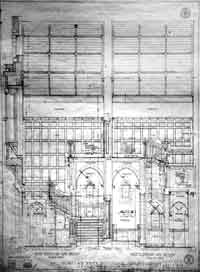 Figure 7: original architectural drawings by Doyle -- east and west walls