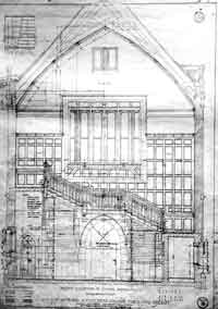 Figure 8: original architectural drawings by Doyle -- south wall