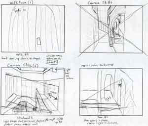 Figure 14: the story board used for the scripting of the animation