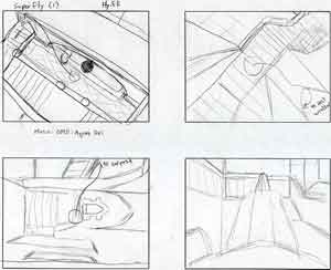 Figure 15: the story board used for the scripting of the animation