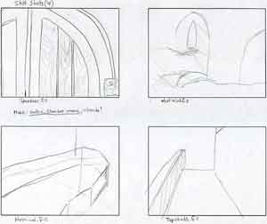 Figure 17: the story board used for the scripting of the animation